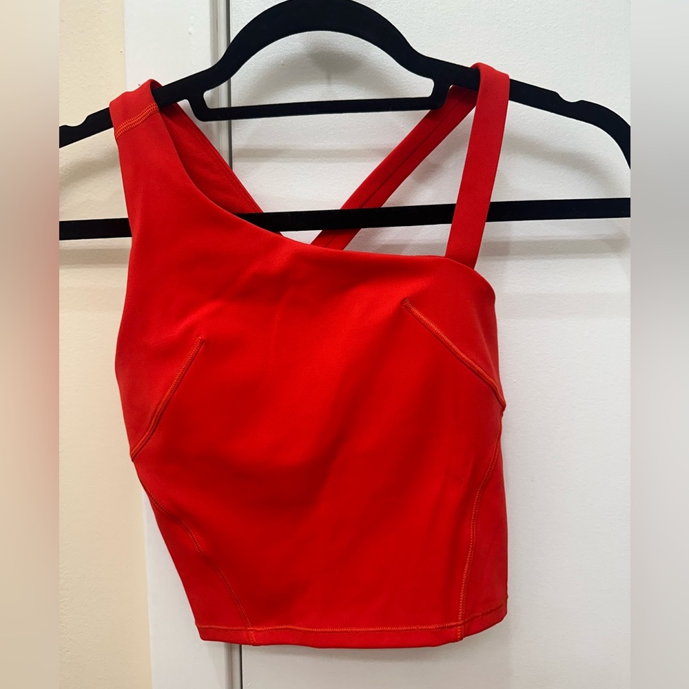 Lululemon Athletica Red Asymmetrical Top